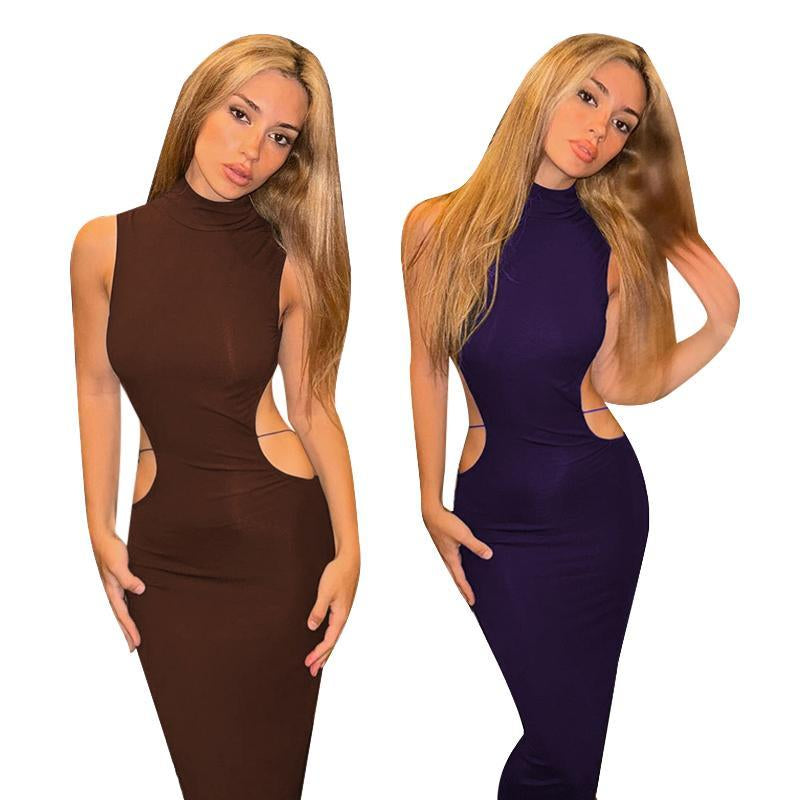 Women'S Backless Butterfly Decor Bodycon Dress, Fashionable High Neck O-Ring Tank Dress for Party Club Dating Wear, Dresses for Women, Fall Dresses, Ladies Back to School Clothes for Fall, Birthday Dresses 2024, Dresses for Women