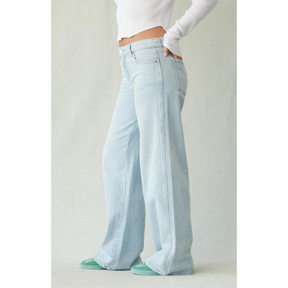 Pacsun Women'S Casey Low Rise Baggy Jeans Light Indigo Wash