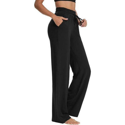 SOMER Womens Yoga Sweatpants Wide Leg High Waisted Lounge Pajamas Pants Comfy Workout Loose Pants with Pockets T12690