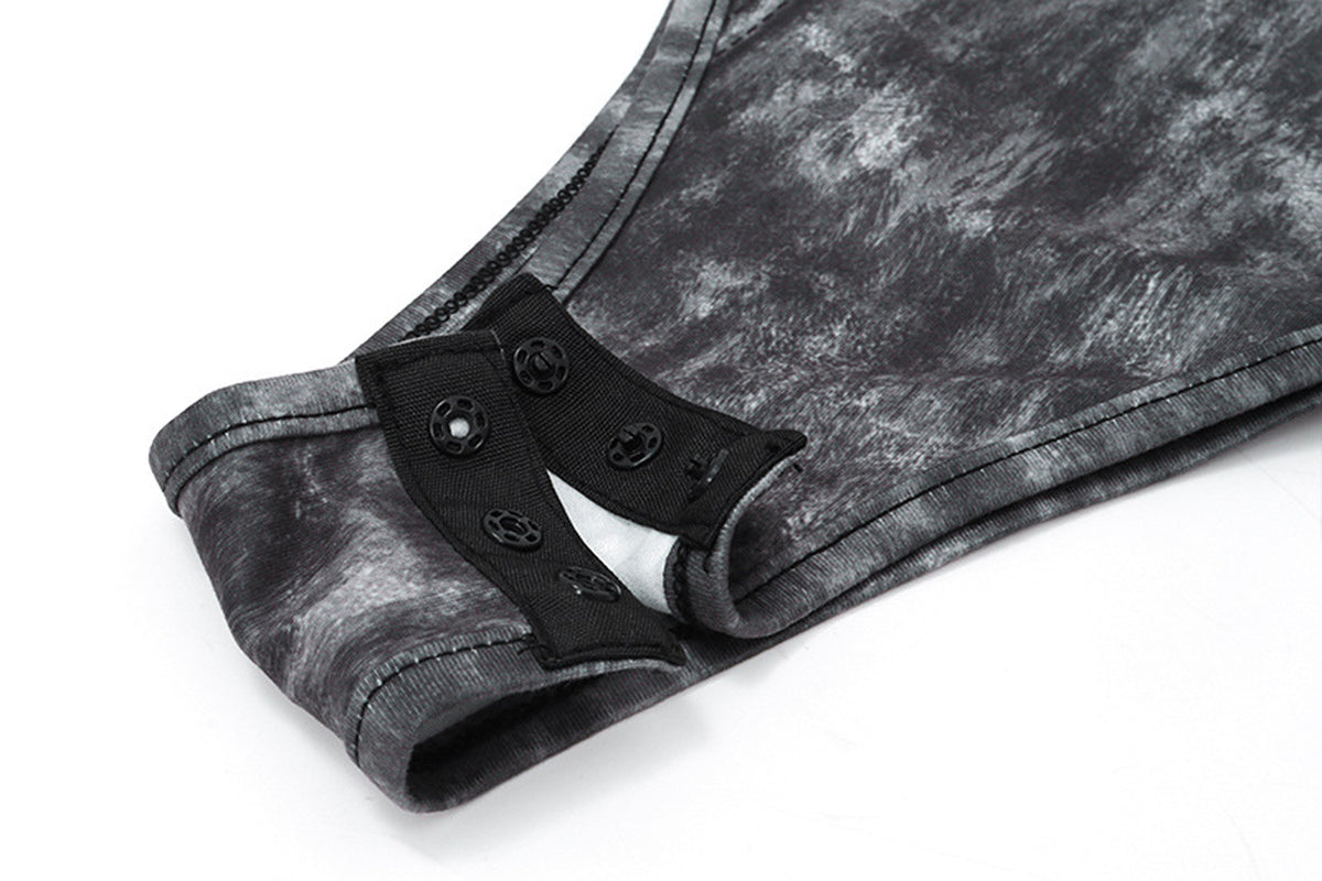 Street Style Retro Worn-Out Slim Fitting Halter Jumpsuit