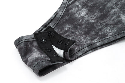 Street Style Retro Worn-Out Slim Fitting Halter Jumpsuit