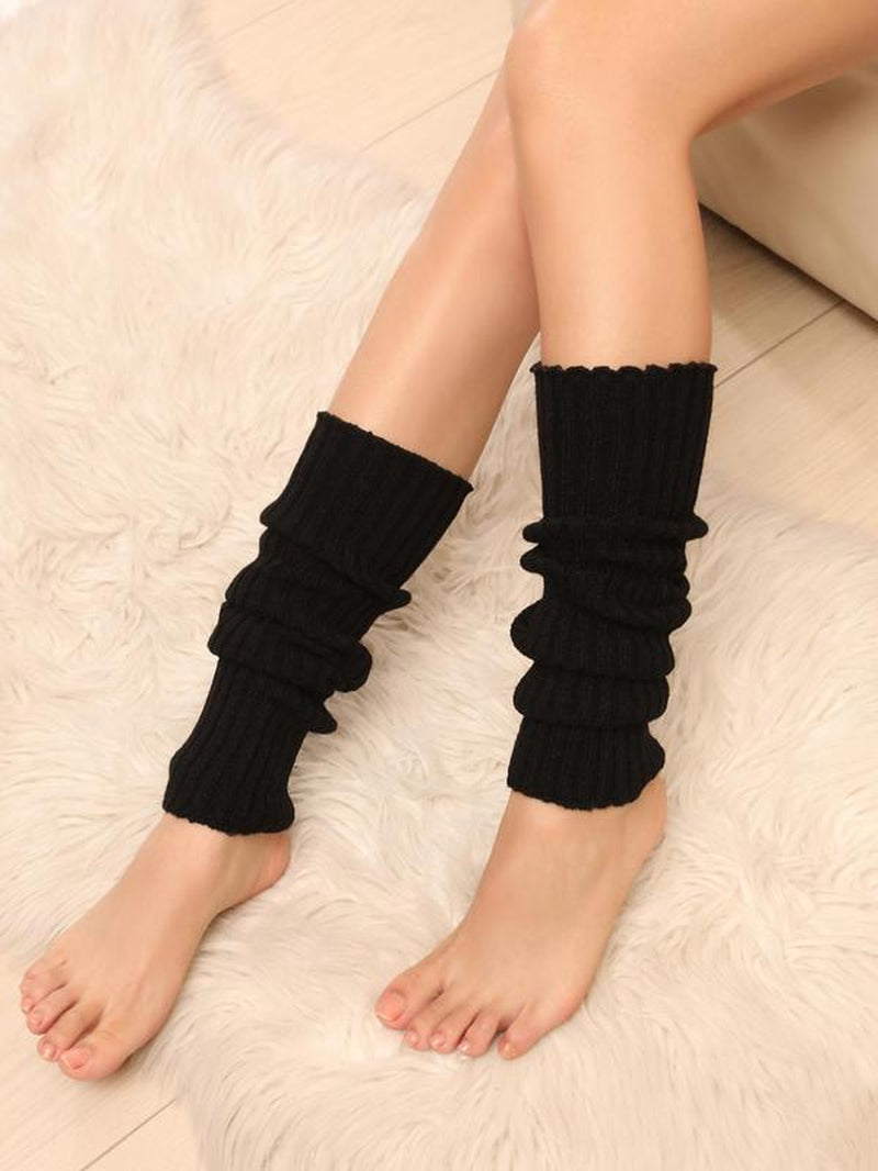 Women'S Solid Leg Warmers, Fashionable Style Cozy Warm Socks for Fall & Winter, Women'S Socks for Daily Wear