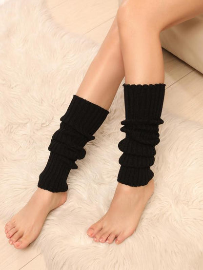 Women'S Solid Leg Warmers, Fashionable Style Cozy Warm Socks for Fall & Winter, Women'S Socks for Daily Wear