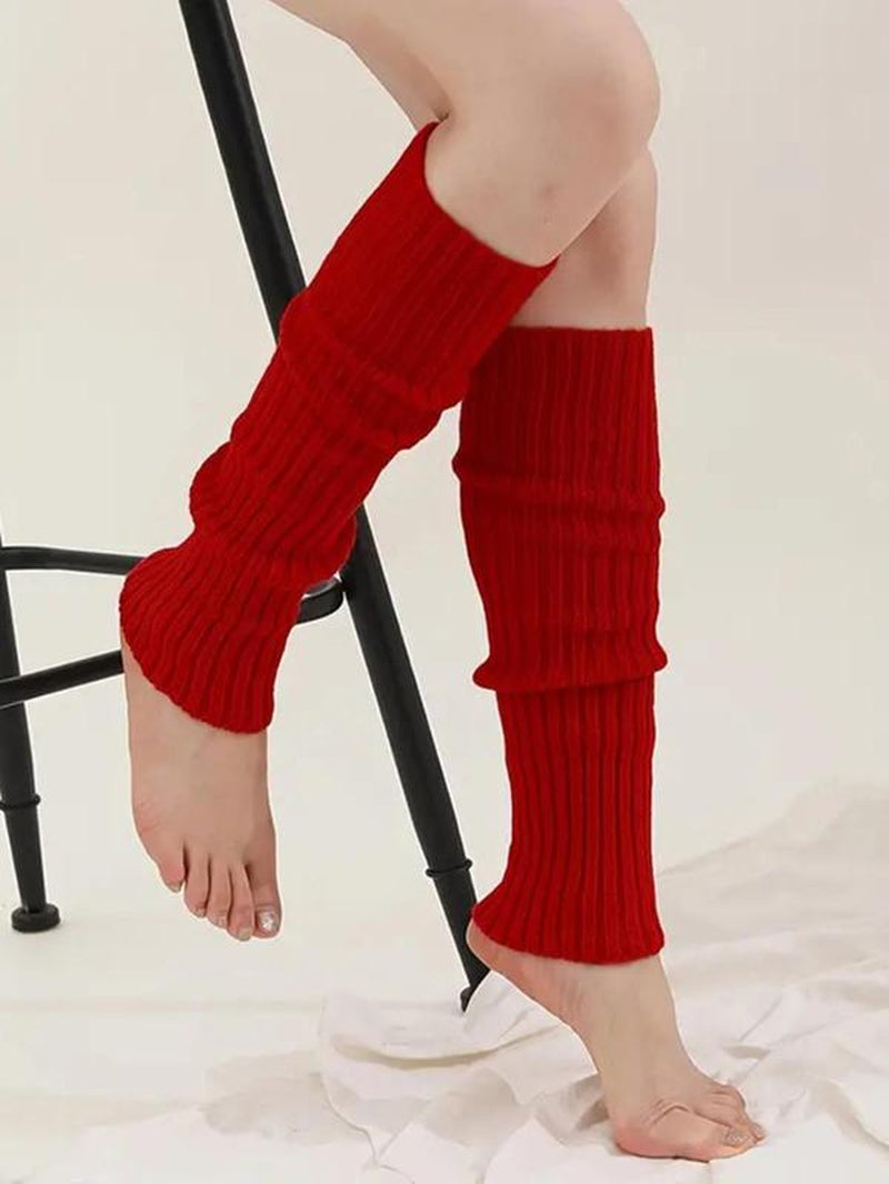 Women'S Solid Leg Warmers, Fashionable Style Cozy Warm Socks for Fall & Winter, Women'S Socks for Daily Wear