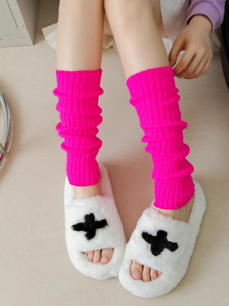 Women'S Solid Leg Warmers, Fashionable Style Cozy Warm Socks for Fall & Winter, Women'S Socks for Daily Wear