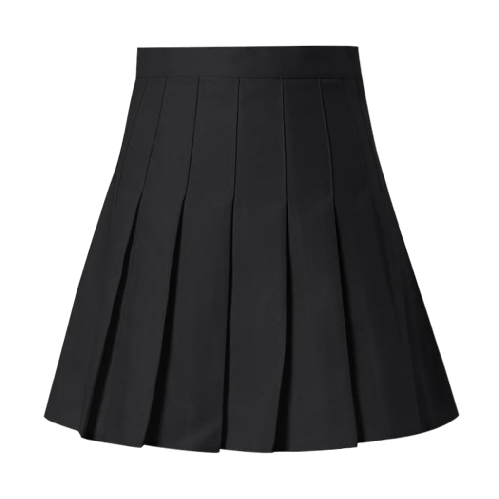 Women'S Fashion High Waist Pleated Mini Skirt Slim Waist Casual Tennis Skirt