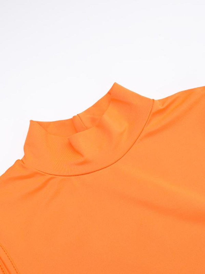 Women'S Solid Criss Cross Split Mock Neck Bodycon Dress, Elegant Mock Neck Sleeveless Midi Dress for Party Club Dating, Women'S Summer Outfits